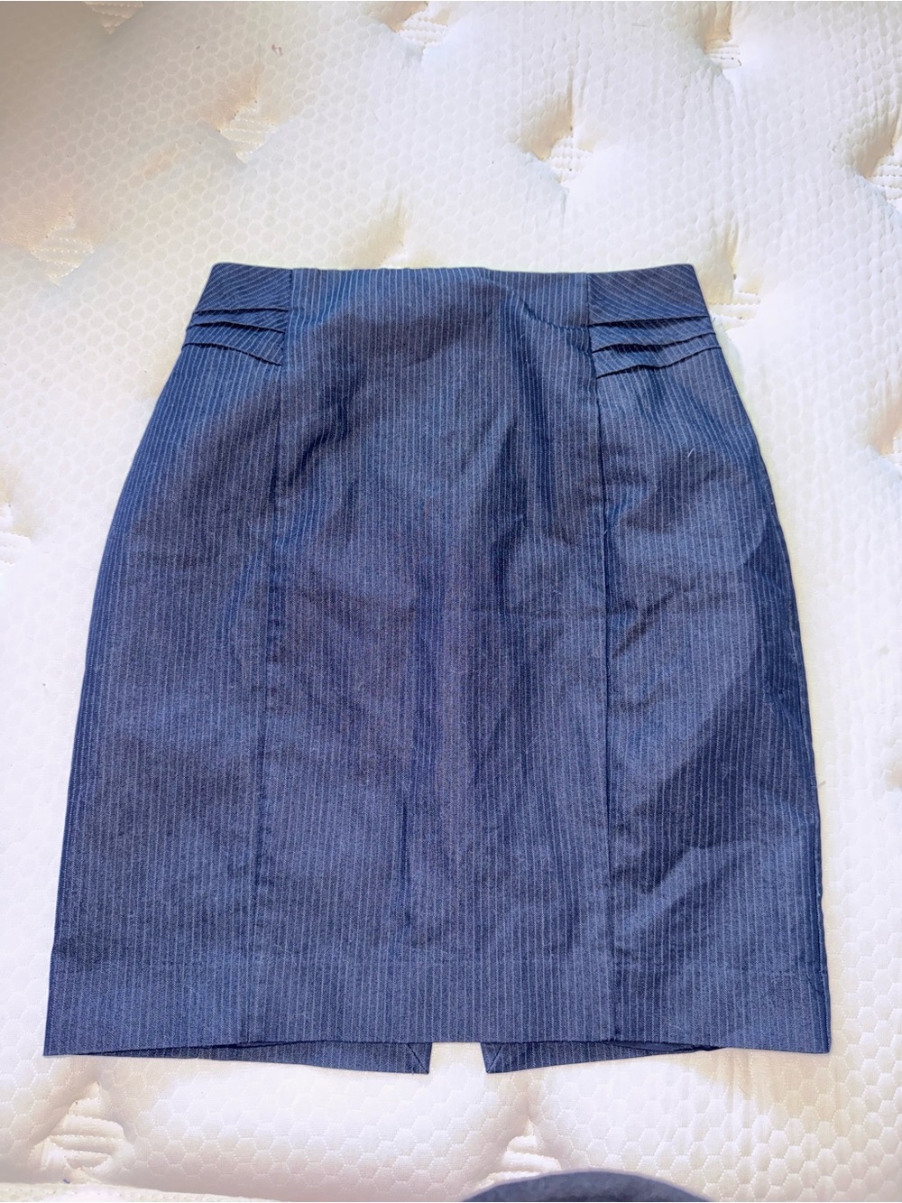 Express Navy Pinstripe Pencil Skirt